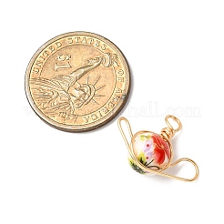 Подвески из фарфора и керамики с цветочным принтом ручной работы PALLOY-JF04480