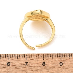 Messing Micro Pave Zirkonia Manschette offene Ringe&nbsp;CU-CBAB3AD-14G