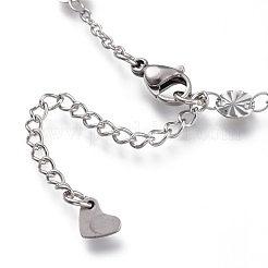 Chaînes de cheville en acier inoxydable 304 résistant au ternissement&nbsp;AJEW-M026-04P