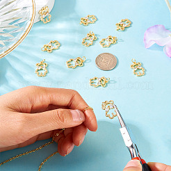 10 шт. латунные подвески с кубическим цирконием KK-TA0002-13