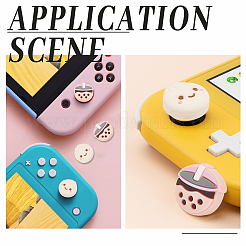 Силиконовая крышка джойстика с рисунком булочки на пару и пузырькового чая с молоком FIND-WH0147-23