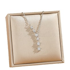 Ciondolo a stella in ottone con micro pavé di zirconi cubici trasparenti&nbsp;WGC0A86-02