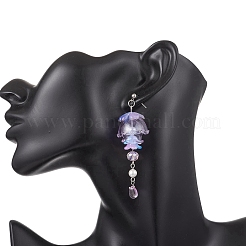 Серьги-гвоздики с подвесками из ракушки-медузы из нержавеющей стали 304 с жемчугом&nbsp;EJEW-TA00773-02