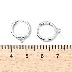 Латунные серьги-кольца из прозрачного кубического циркония&nbsp;XGR0155P-95P