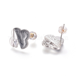 Accessoires de puces d'oreilles en laiton plaqué 18k or véritable&nbsp;KK-L180-117A