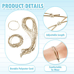 Ensembles collier et bracelet en cordon de polyester ciré coréen ajustable&nbsp;SJEW-TAC00008
