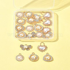 20 шт. 5 стиля подвески из сплава со стразами ALRI-FS0001-06