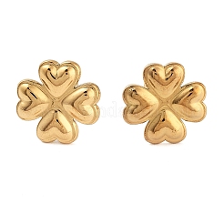 Pendientes de botón de acero inoxidable 304 con revestimiento iónico (IP) para mujer&nbsp;EJEW-G397-01G