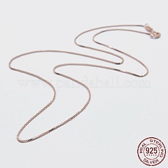 Collane 925 sterling casella catena&nbsp;STER-F039-40cm-04RG