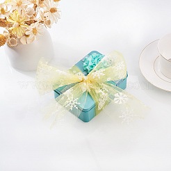 Сетчатые ленты со снежинками в стиле деко OCOR-P010-G04