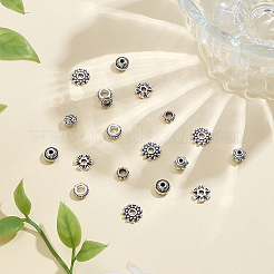 300 шт. 6 стиля 304 нержавеющая сталь и сплав разделительные бусины&nbsp;FIND-ME0001-20