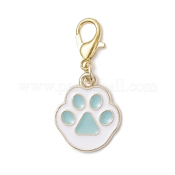 Подвесные украшения из сплава с эмалью в виде отпечатка кошачьей лапы&nbsp;HJEW-JM04118