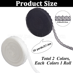 2 Rolle 2 Farben Polyester-Blumen-Spitzenband&nbsp;OCOR-CY0003-85