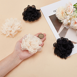 2 пара двухцветных обувных пряжек-зажимов из сплава&nbsp;DIY-GO0003-51B