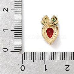 Ottone micro spianare pendenti zirconi&nbsp;KK-F909-02G