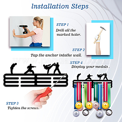 Модная железная вешалка для медалей ODIS-WH0021-249