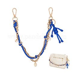 1 Stück Kette aus Zinklegierung & natürliche Kauri-Muschel & geflochtene Kordeltasche aus menschlichem Kunstleder&nbsp;FIND-PH0059-81