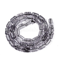 Brins de perles de verre transparentes craquelées&nbsp;GLAA-N068-05A-01