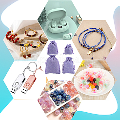 16 шт. 4 стиля полиэстер имитация мешковины упаковочные мешки затягивающиеся мешки&nbsp;ABAG-BBC0001-01C