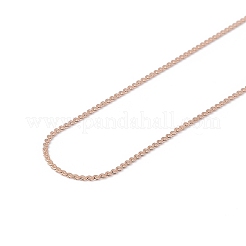 Ionenbeschichtung (IP) 304 Edelstahl Serpentinenkette Halskette für Männer Frauen&nbsp;NJEW-G076-01A-RG