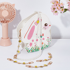 Удлинители ремешка из эмали из сплава подсолнуха и пчелы&nbsp;AJEW-AB00096