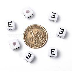 Письмо акриловые европейские бусины&nbsp;OPDL-R050-10mm-E