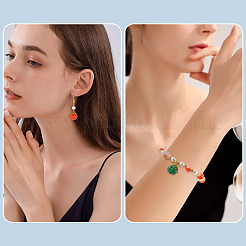 20 Stück 10 Farben Glasanhänger&nbsp;GLAA-TA0003-85