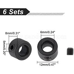 炭素鋼ダイヤフラム リング  固定リング  リテーナーリング  ベアリングの付属品  電気泳動黒  12x8mm  内径：6mm&nbsp;FIND-UN0001-34E