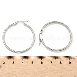 Pendientes de aro de acero inoxidable 304 resistentes al deslustre&nbsp;EJEW-F105-08P