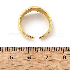 Текстурированные открытые манжетные кольца из нержавеющей стали 304&nbsp;RJEW-R014-03G-03