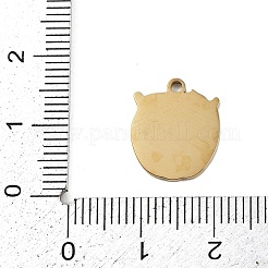 Breloques en émail en acier inoxydable 304&nbsp;LS-STAS-I338-01G-03