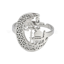 201 регулируемое кольцо из нержавеющей стали для женщин&nbsp;RJEW-M008-04P