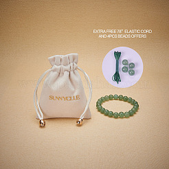 Verde perle di avventurina rotondi estendono bracciali&nbsp;BJEW-PH0001-8mm-24