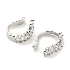 Серьги-каффы из прозрачного кубического циркония&nbsp;EJEW-G295-13P