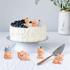 6шт милые фигурки медведя из смолы JX316A