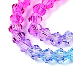 Perles de verre en fil de peinture cuite à dégradé de couleurs&nbsp;DGLA-A039-T2mm-A08