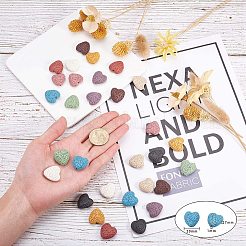 Окрашенные бусины из натурального камня лавы&nbsp;G-PH0035-01