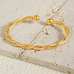 Витые браслеты-манжеты из нержавеющей стали 304&nbsp;XI4338-2