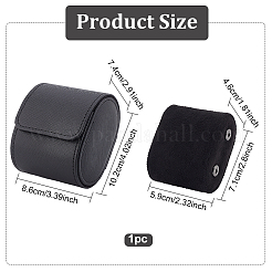 Винтажный овальный ящик для хранения часов из искусственной кожи CON-WH0088-38