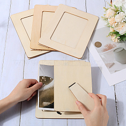 Незавершенные деревянные пустые подставки для фоторамок AJEW-WH20023-03C