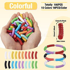 100 pz 10 colori perline acriliche opache&nbsp;OACR-TA0001-22