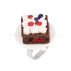Nachmittagstee-Ringe aus Harz und Kunststoff&nbsp;LS-RJEW-K317-01E