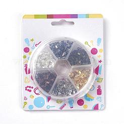 1 коробка 1380шт 6 цвета железные складные обжимные концы IFIN-JP0008-01