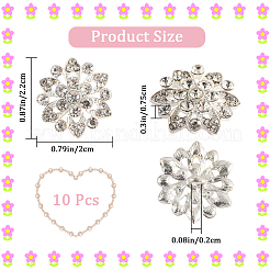 10шт цветок пришить стразами FIND-GF0004-94