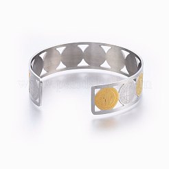 PVD-Vakuumbeschichtung 304 Edelstahl-Armreife&nbsp;X-BJEW-H578-03GP