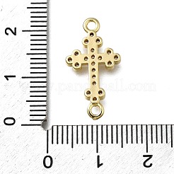 Подвески-крестики из латуни с прозрачным кубическим цирконием&nbsp;LS-ZIRC-I070-037G