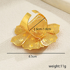 Роскошное железное кольцо-манжета в виде цветка для женского праздничного наряда SW9832