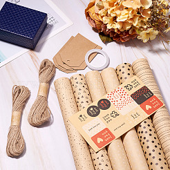 Наборы подарочной упаковочной бумаги с узором в виде сердца DIY-TAC0020-48