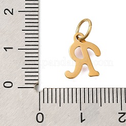 Placcatura ionica (ip) 304 acciaio inossidabile smaltato ciondoli alfabeto&nbsp;STAS-F308-02G-R