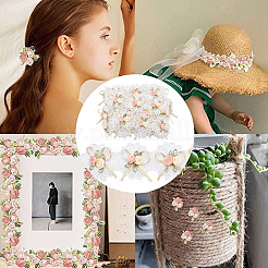 Б 2 ярд вышитой полиэстеровой цветочной кружевной ленты для отделки OCOR-GF0001-96